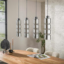 Modera - Hanglamp 4L cylinder glas - Artic zwart