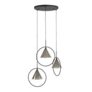Modera - Hanglamp 3L ring getrapt tapse kap (G9) - Smoke grey glas