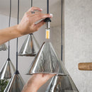 Modera - Hanglamp 5+4 tapse kap glas (G9) - Smoke grey glas