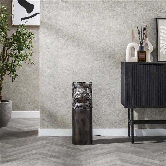 Modera - Vloerlamp Ø20 cilinder 60cm - Zwart bruin