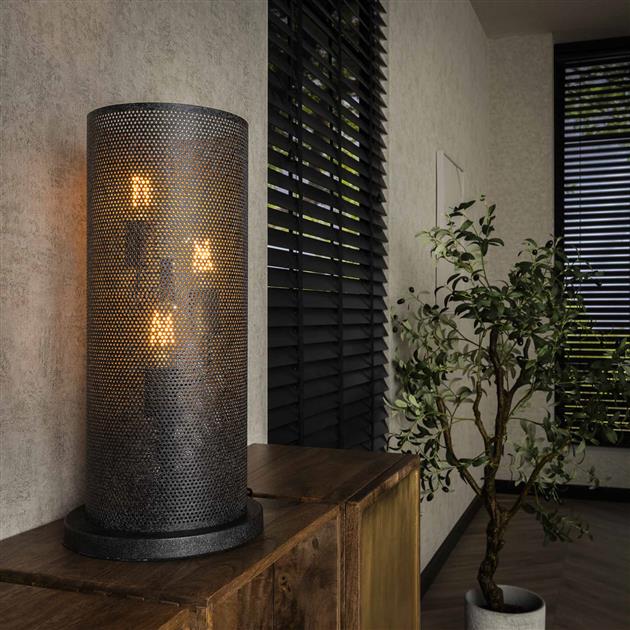 Modera - Tafellamp 3L koker mesh - Artic zwart