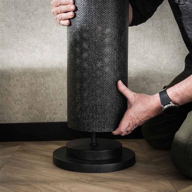 Modera - Vloerlamp 5L koker mesh - Artic zwart