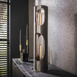 Modera - Vloerlamp Ø20 organic cylinder - Zwart nikkel