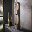 Modera - Vloerlamp Ø20 organic cylinder - Zwart nikkel