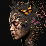 Glasschilderij - 100x150 / 80x120 / 60x90cm (liggend) - Exclusive - Butterfly Spring