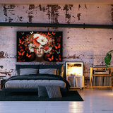 Glasschilderij - 100x150 / 80x120 / 60x90cm (liggend) - Exclusive - Flower Bomb