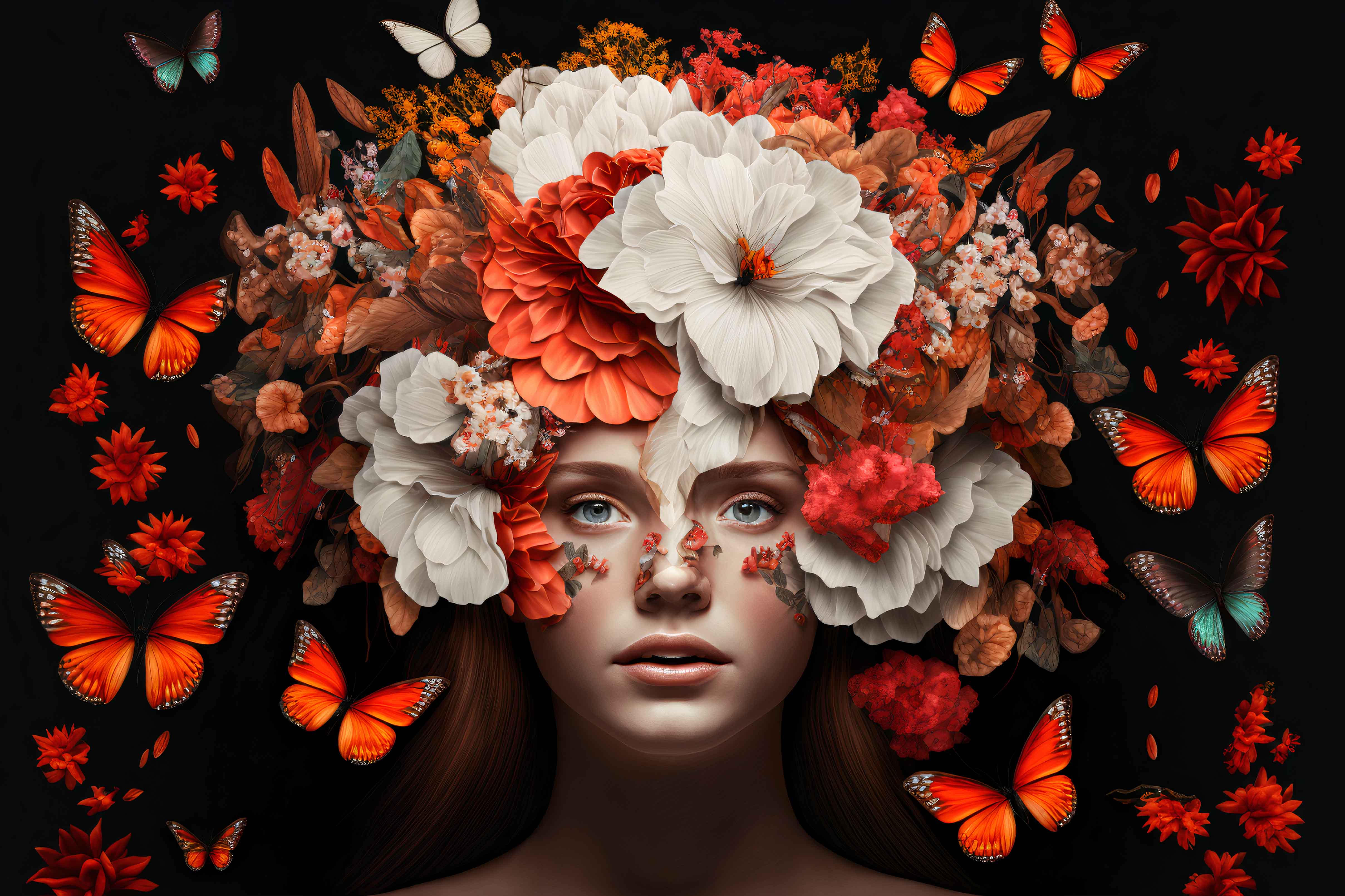 Glasschilderij - 100x150 / 80x120 / 60x90cm (liggend) - Exclusive - Flower Bomb