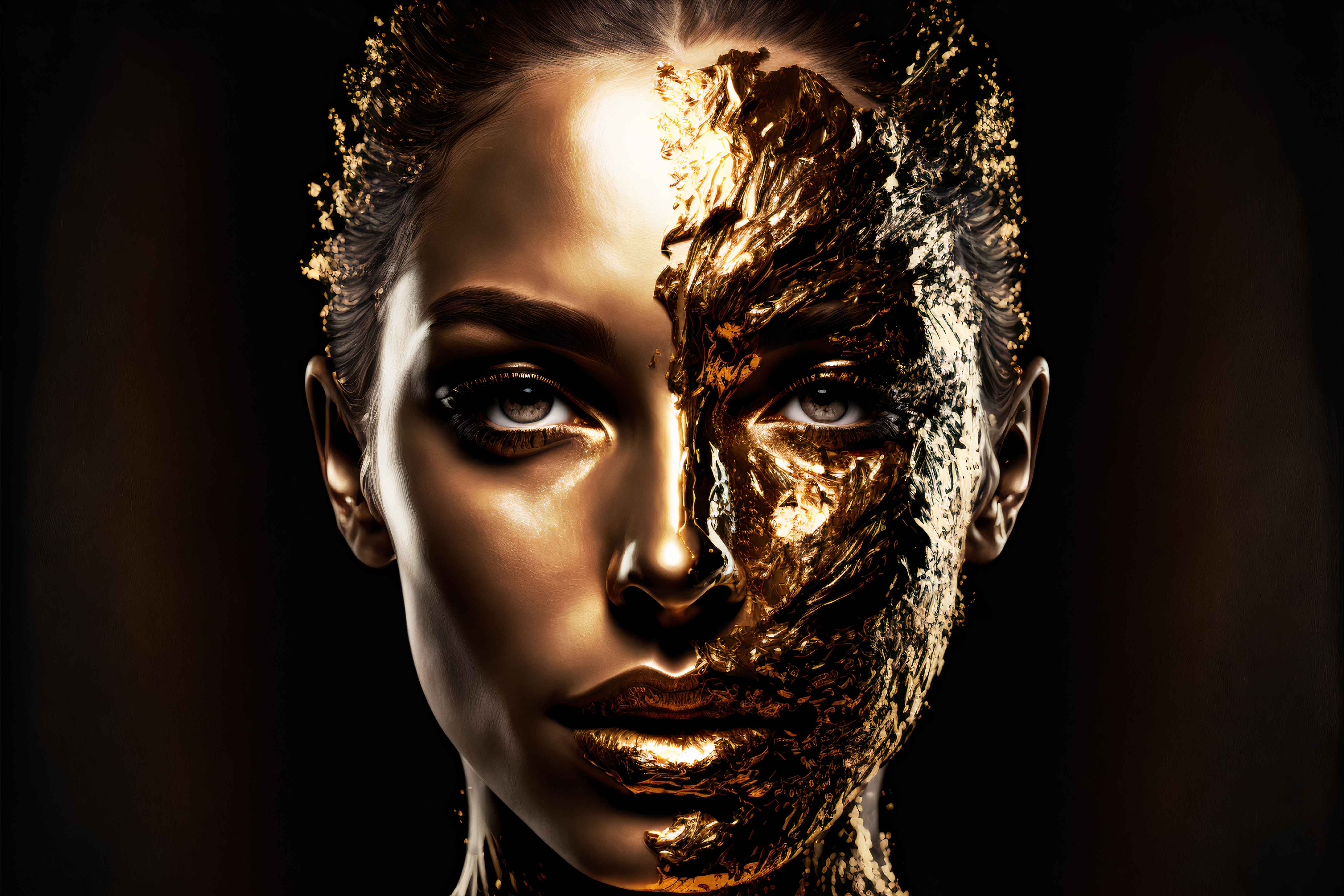 Glasschilderij - 100x150 / 80x120 / 60x90cm (liggend) - Exclusive - Golden Beauty