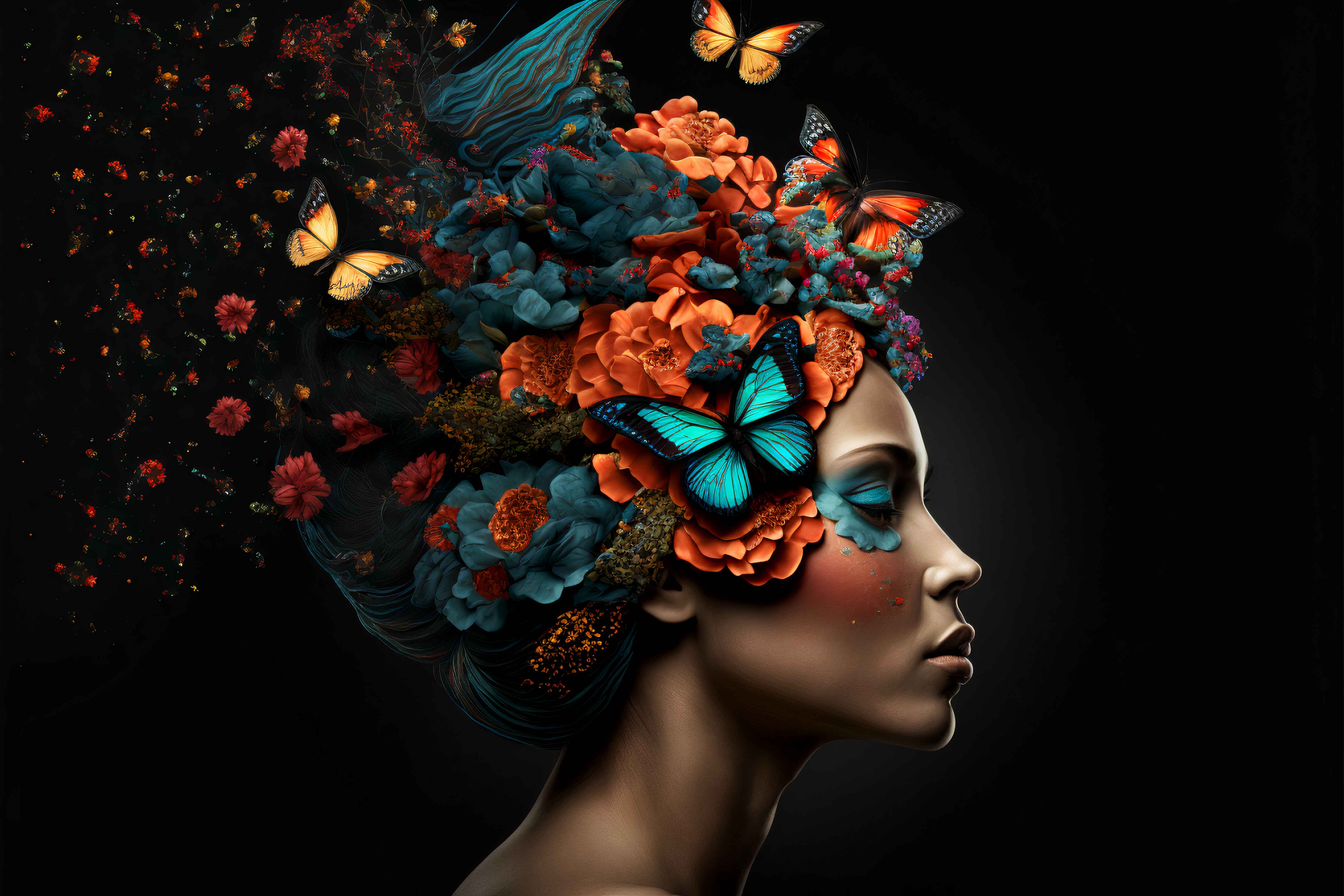 Glasschilderij - 100x150 / 80x120 / 60x90cm (liggend) - Exclusive - Odrina Orange