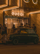 Glasschilderij - 100x150 / 80x120 / 60x90cm (staand) - Mini Cooper x Gucci