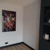 Glasschilderij - 100x150 / 80x120cm - Exclusive - Model - Elizabeth Fly - Colorful