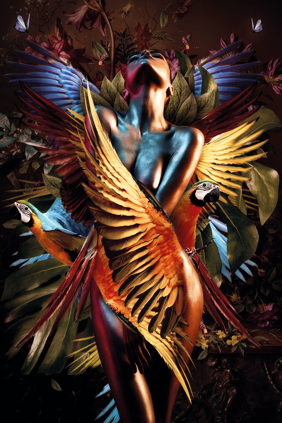 Glasschilderij - 100x150 / 80x120cm - Exclusive - Model - Elizabeth Fly - Colorful