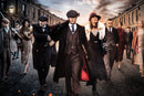 Glasschilderij - 100x150cm - Exclusive - Movie Peaky Blinders Gangsters