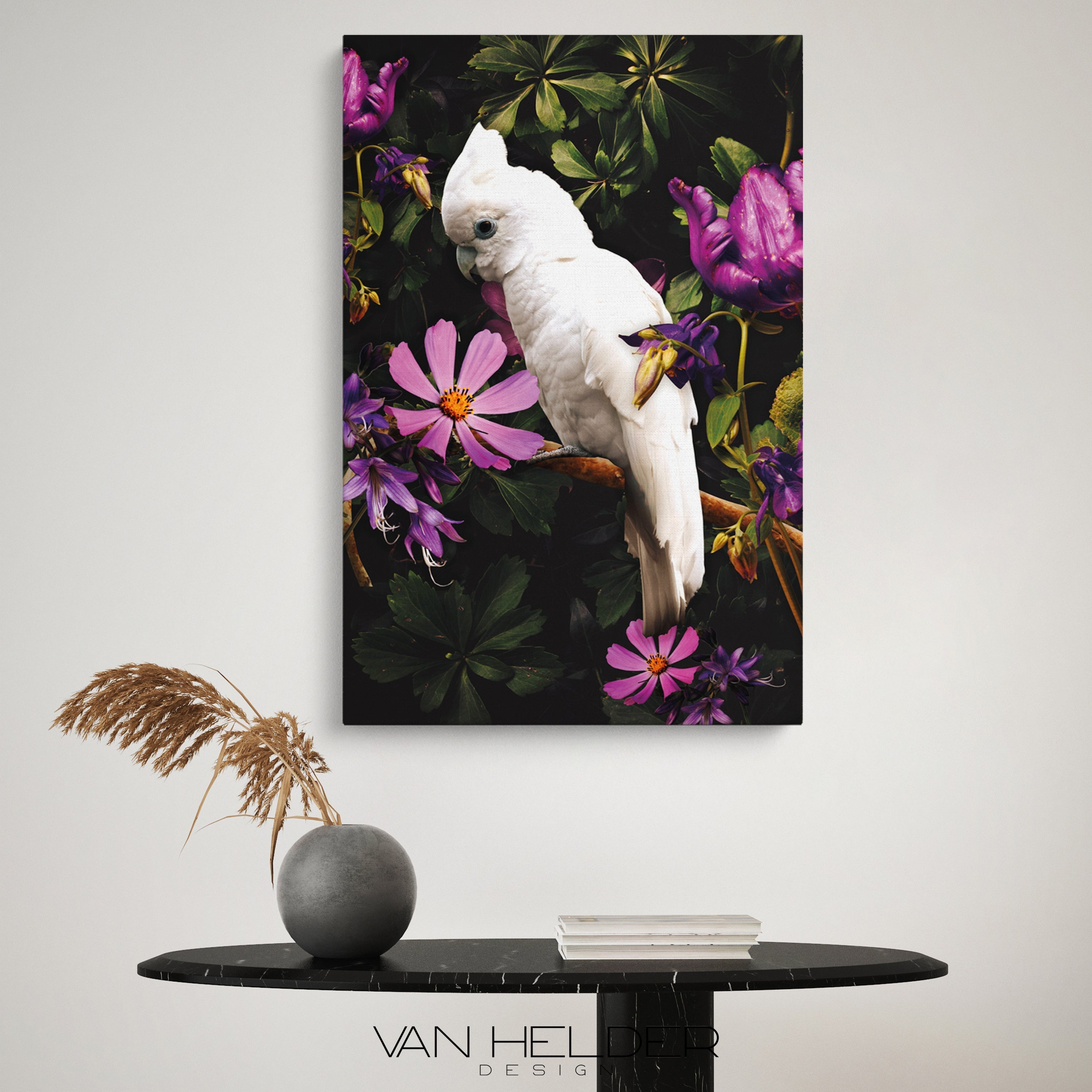 Glasschilderij - 120x80cm - Exclusive - Dieren - Kaketoe Rechts 2-Luik (2)