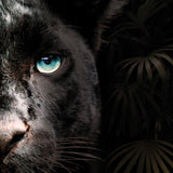 Glasschilderij - 120x80cm - Exclusive - Dieren - Zwarte Panter