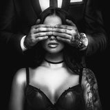 Glasschilderij - 120x80cm - Exclusive - Model - Classy Couple