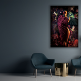 Glasschilderij - 120x80cm - Exclusive - Model - Elizabeth Fly Queen