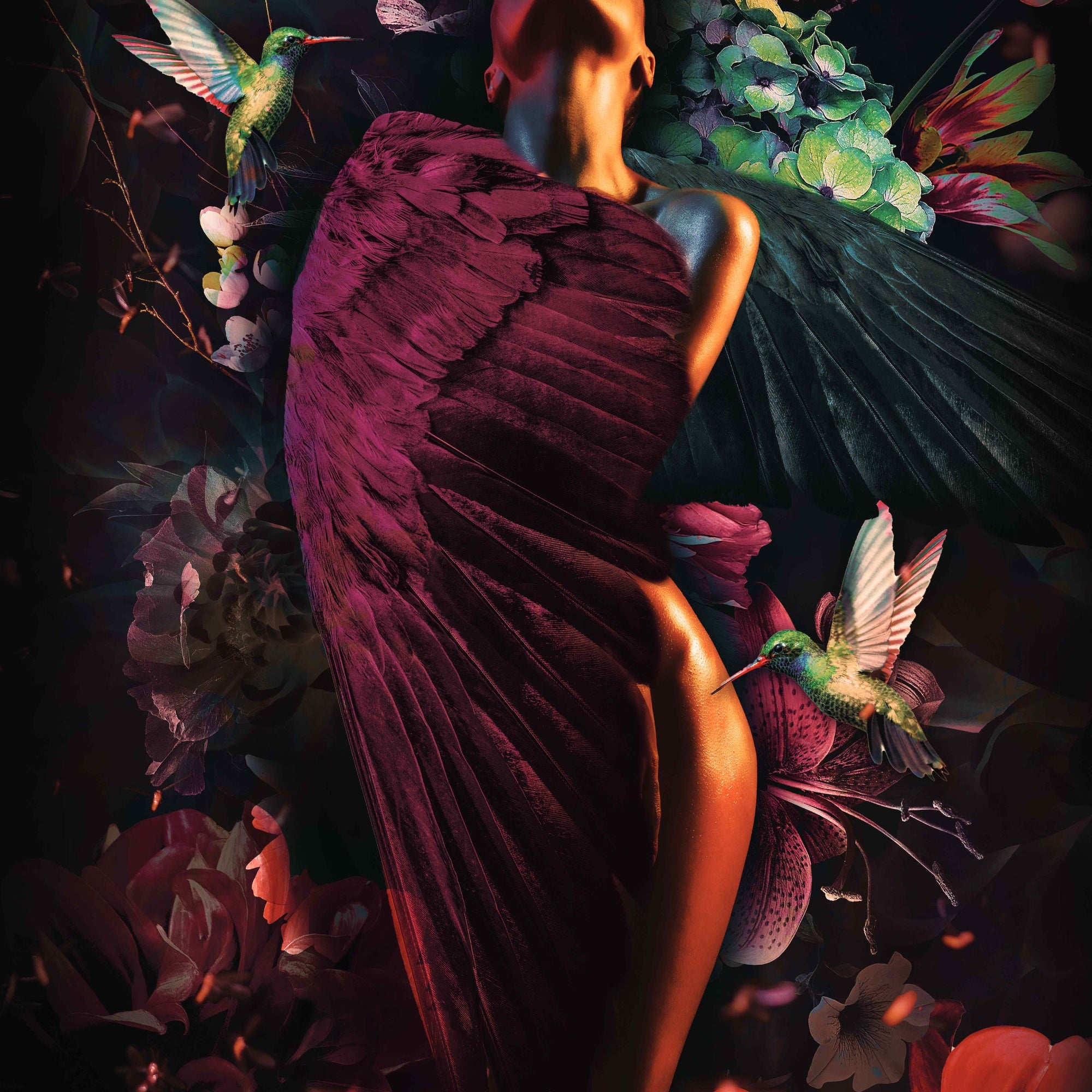 Glasschilderij - 120x80cm - Exclusive - Model - Elizabeth Fly Queen