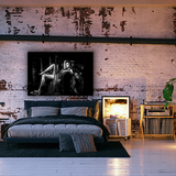 Glasschilderij - 120x80cm - Exclusive - Model - Medina x Black Panther B&W