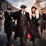 Glasschilderij - 120x80cm - Exclusive - Movie Peaky Blinders Gangsters