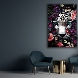 Glasschilderij - 150x100 / 120x80 / 90x60cm - Exclusive - KRUGER - Witte Tijger Felix