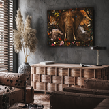 Glasschilderij - 150x100 / 120x80cm - Exclusive - Dieren - BIG 5 Alpha