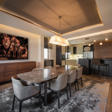 Glasschilderij - 150x100 / 120x80cm - Exclusive - KRUGER - Dieren - ADAM Leeuwen Familie