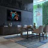 Glasschilderij - 150x100 / 120x80cm (liggend) - Exclusive - Model - Blue Lagoon