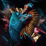 Glasschilderij - 150x100 / 120x80cm (liggend) - Exclusive - Model - Blue Lagoon