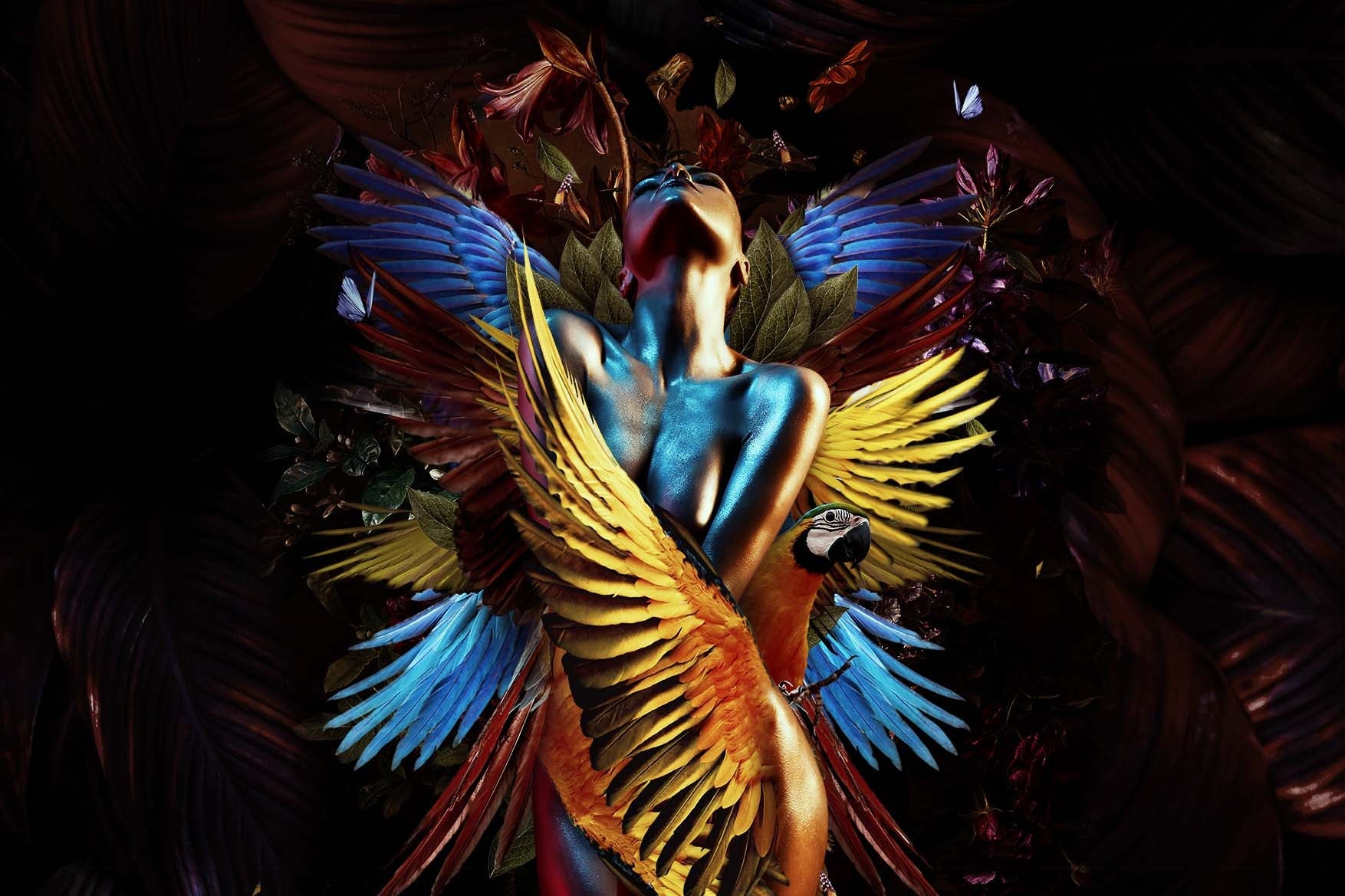 Glasschilderij - 150x100 / 120x80cm (liggend) - Exclusive - Model - Elizabeth Fly