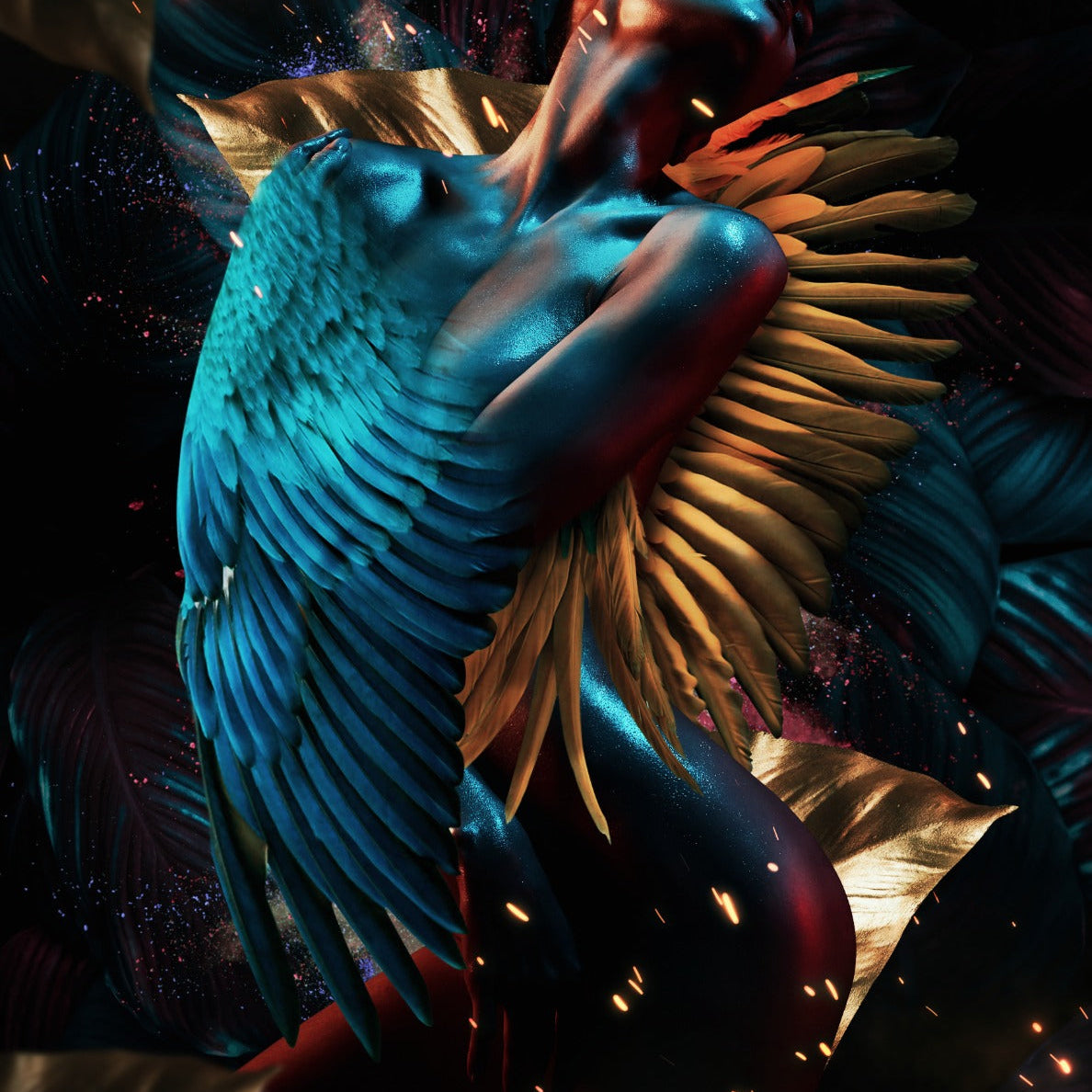 Glasschilderij - 150x100 / 120x80cm (staand) - Exclusive - Model - Blue Lagoon