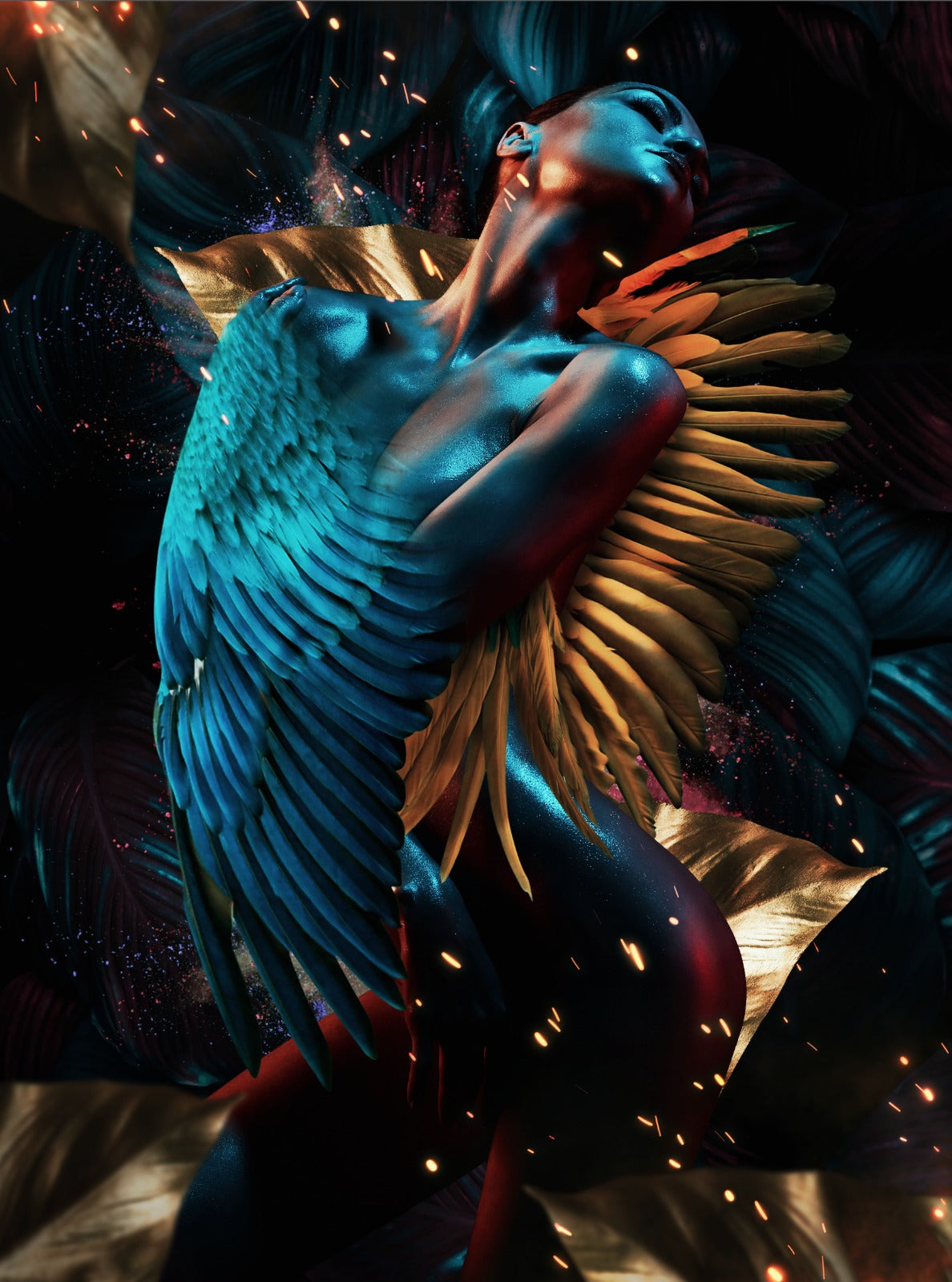 Glasschilderij - 150x100 / 120x80cm (staand) - Exclusive - Model - Blue Lagoon