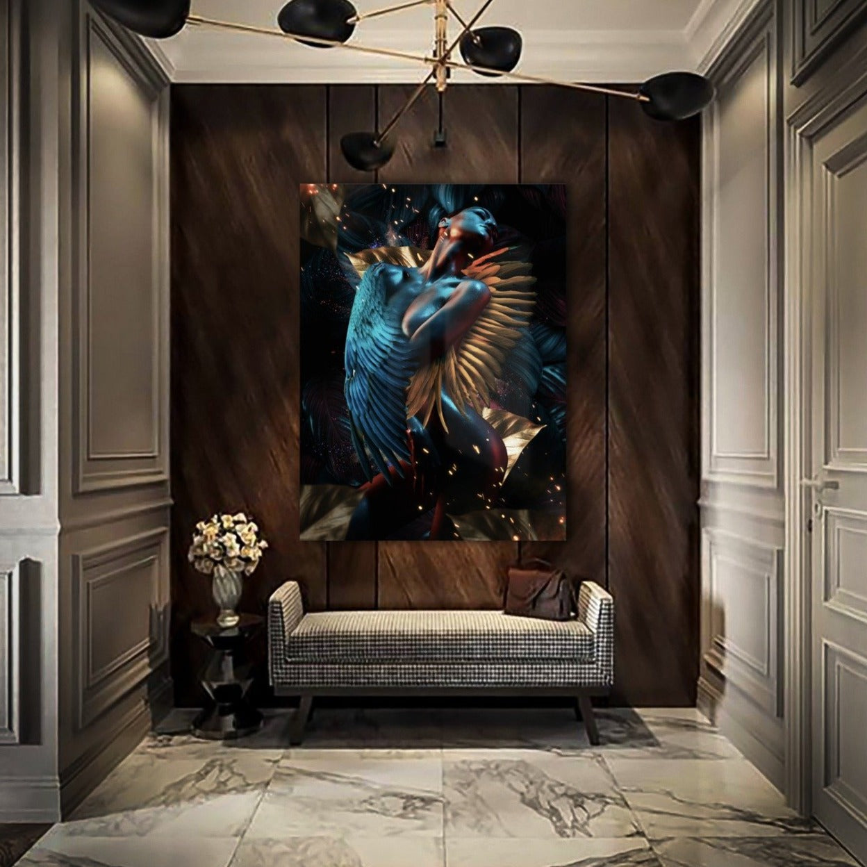 Glasschilderij - 150x100 / 120x80cm (staand) - Exclusive - Model - Blue Lagoon