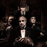 Glasschilderij - 150x100cm - Exclusive - Model - Familia Criminal (Liggend)