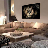 Glasschilderij - 160x110/ 120x80cm - Dieren - Leeuw | Lion Art