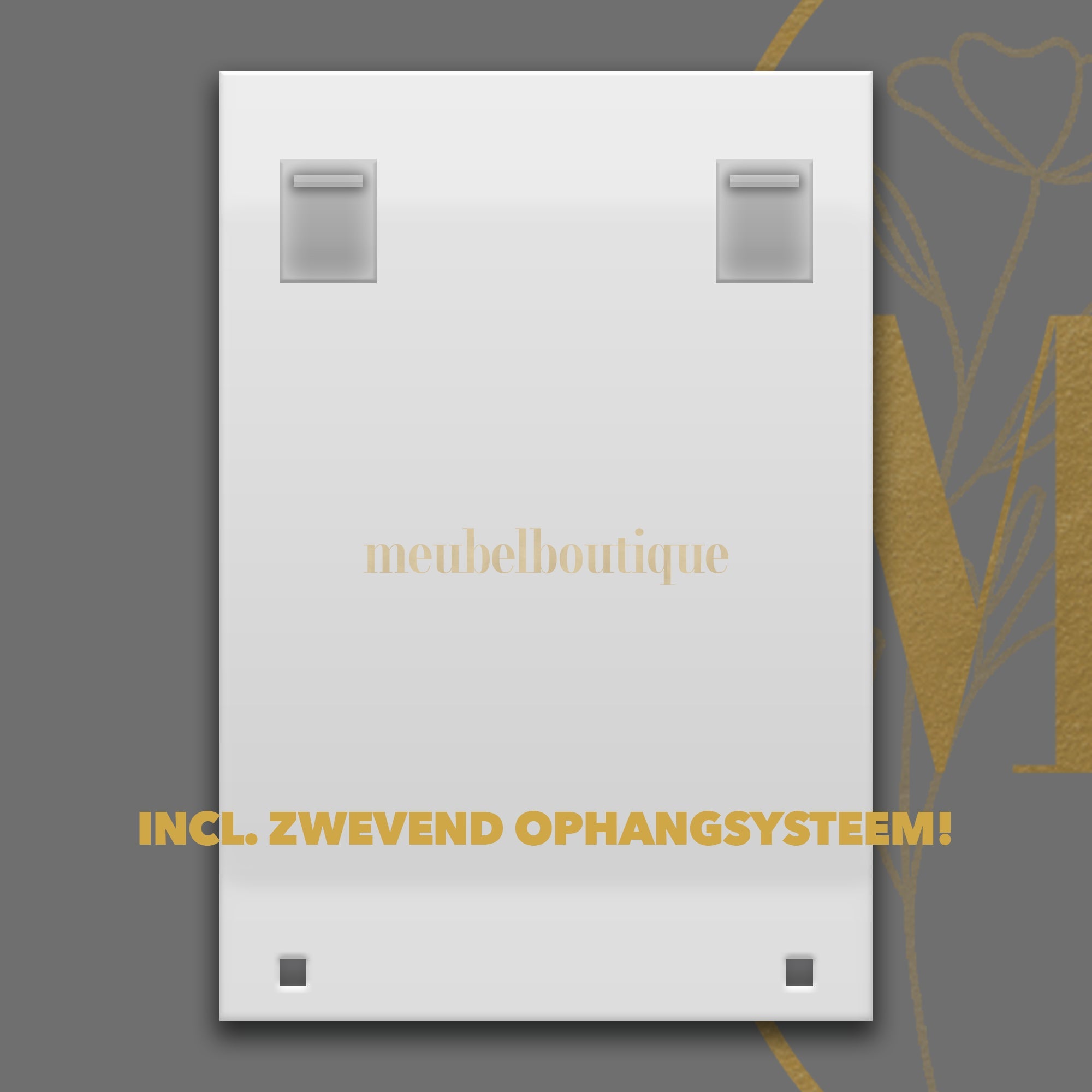 Glasschilderij - 160x110 / 120x80cm - Model - Noir Gold