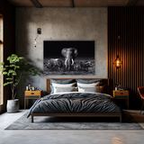 Glasschilderij - 80x120cm - Exclusive - Dieren The Big 5