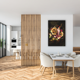 Glasschilderij - 80x120cm - Exclusive - Special - Golden Flower Nature