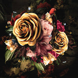 Glasschilderij - 80x120cm - Exclusive - Special - Golden Flower Nature