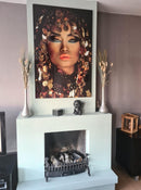 Glasschilderij - 80x120cm - Model - Arabian Princess Gold Art