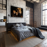 Glasschilderij - Exclusive - Liggend - Leeuwenfamilie 2 Welpen Noa