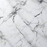 Glasschilderij - Exclusive - Liggend - Marmer Abstract Black Gold