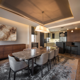 Glasschilderij - Exclusive - Liggend - Marmer Bruin Stone