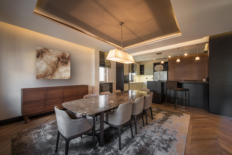 Glasschilderij - Exclusive - Liggend - Marmer Bruin Stone