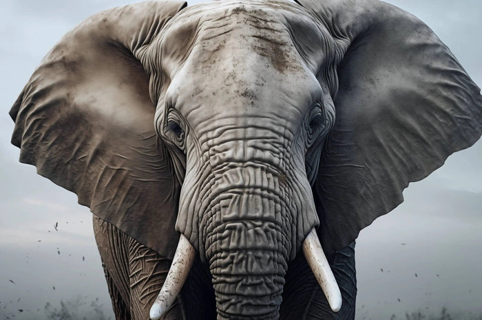 Glasschilderij - Exclusive - Liggend - Olifant Gelder