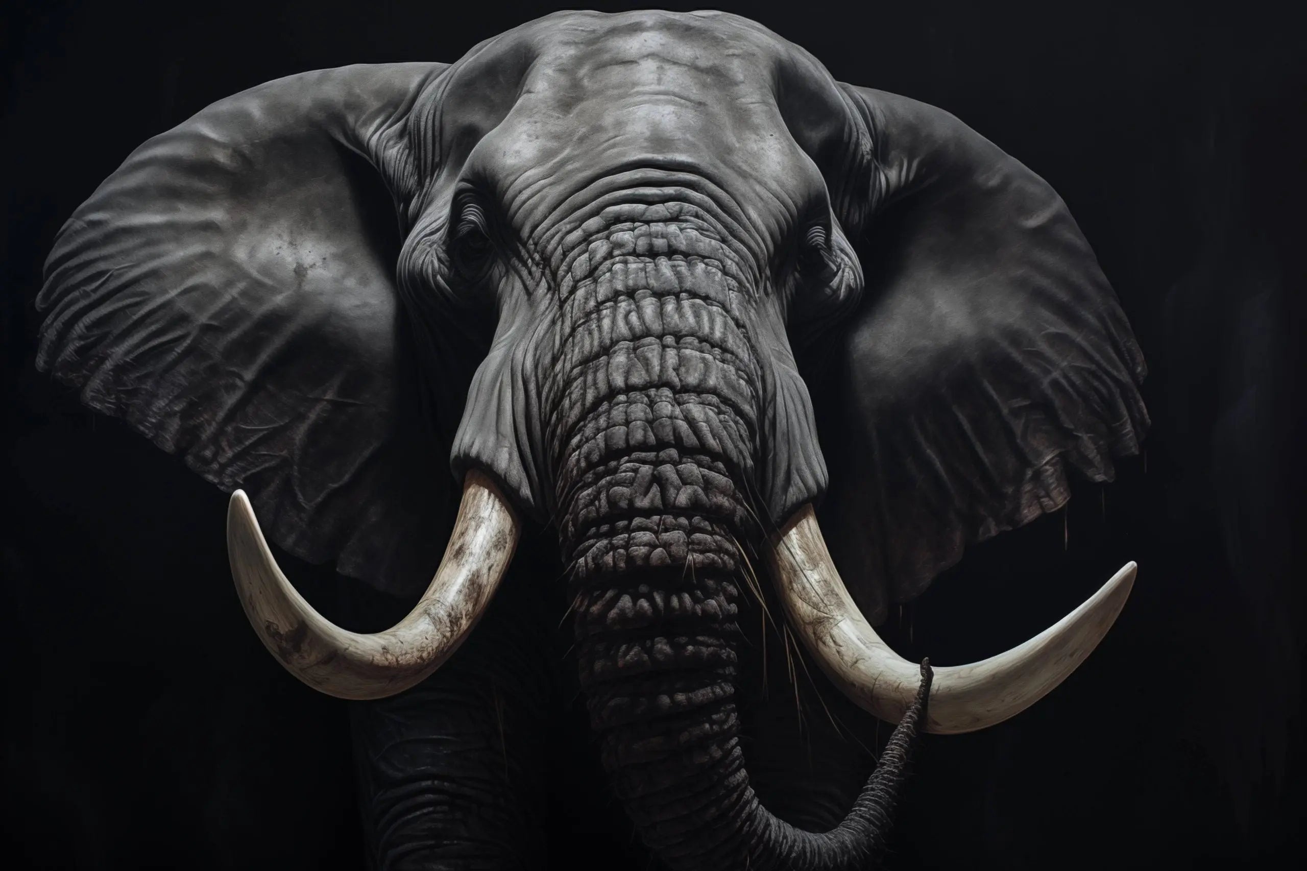 Glasschilderij - Exclusive - Liggend - Olifant Mammoet