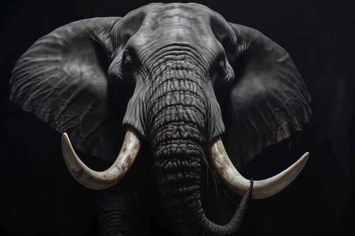 Glasschilderij - Exclusive - Liggend - Olifant Mammoet