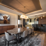 Glasschilderij - Exclusive - Liggend - Schotse Hooglander Mauk