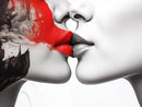 Glasschilderij - Exclusive - Liggend - Secret Kiss