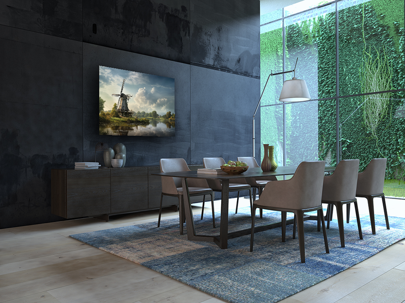 Glasschilderij - Exclusive - Liggend - Windmolen Natuur